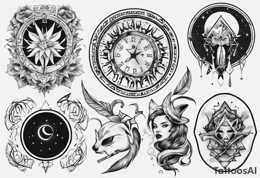 sleep token sleeve tattoo idea