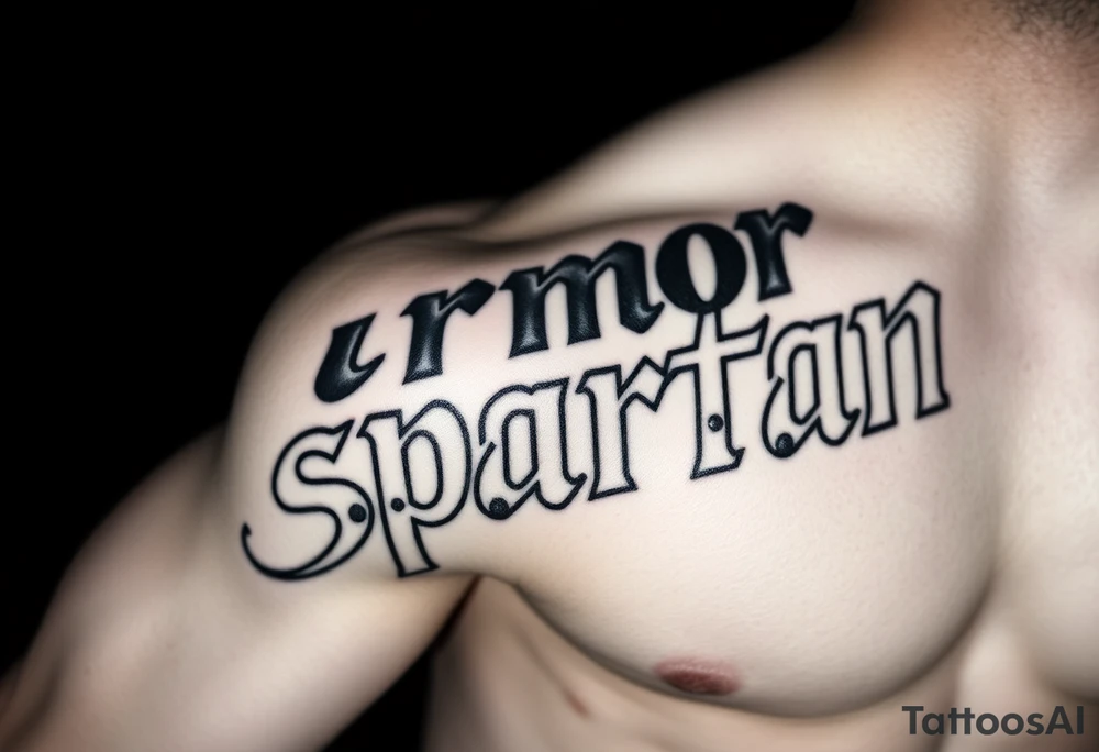 armor spartan tattoo idea