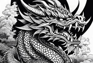 Kaido in dragon form tattoo idea