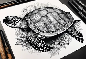 turtle and whale Hawaii tattoo idea