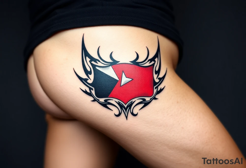 A Czech flag designed as a tribal tattoo tattoo idea