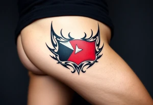 A Czech flag designed as a tribal tattoo tattoo idea