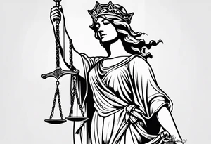 lady justice tattoo idea