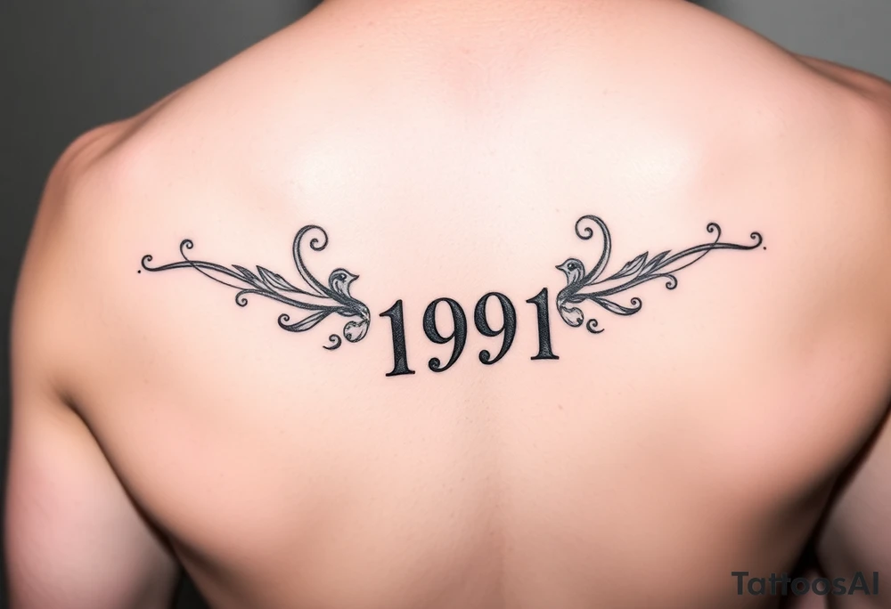 Memorial for baby brother at 11 months old in 1991 tattoo idea