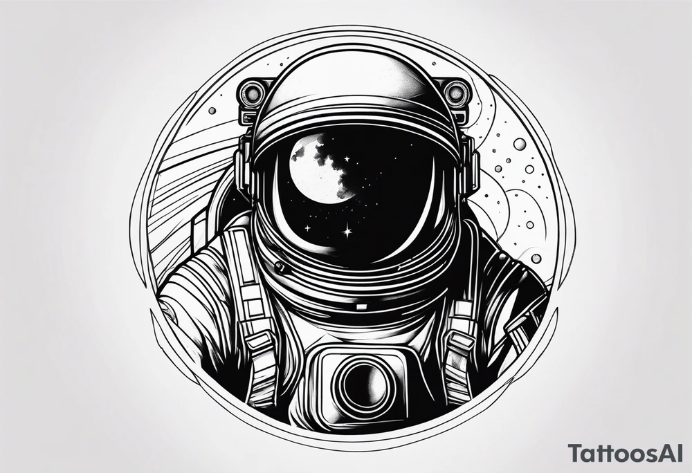 astronaut in space tattoo idea