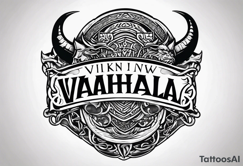 Viking sword Valhalla dragon shield tattoo idea