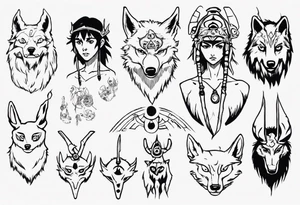 Princess mononoke tattoo idea