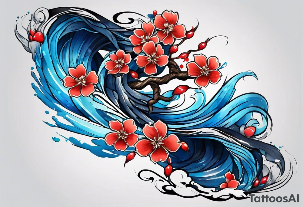 A japanese shimenawa around the wrist, make it blue without gradient tattoo idea