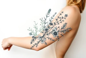 Parsley sage rosemary and thyme botanical drawing tattoo idea