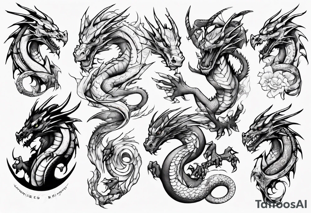 tech dragon tattoo idea