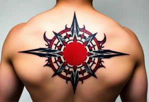 round tattoos with space theme. It can have red color tattoo idea