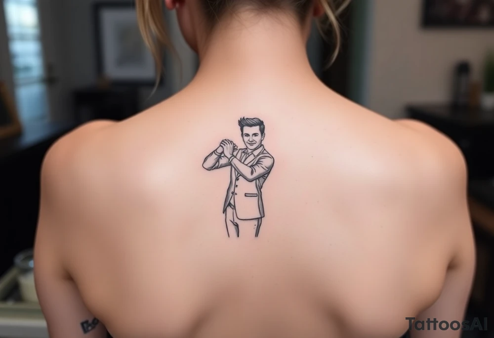 Rick Astley Never Gonna Give You Up Dance Pose tattoo idea