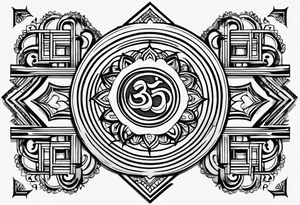 minimalist
elements of engineering
OM symbol
straight line Henna tattoo idea