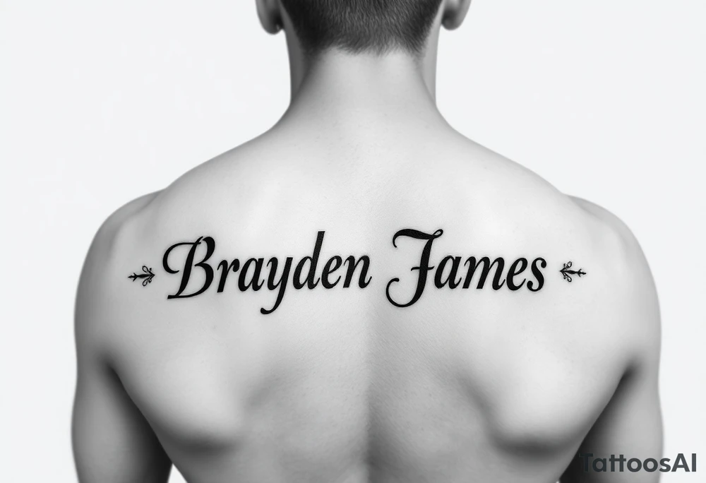 Brayden James name tattoo tattoo idea