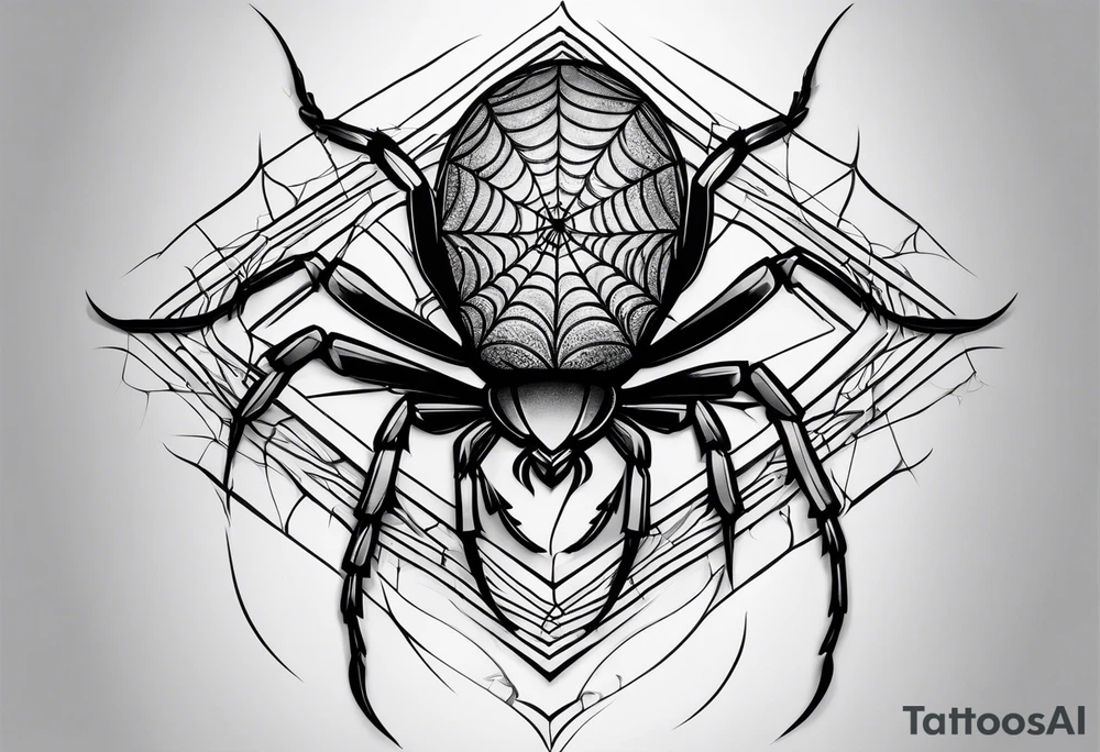 spider 3d tattoo idea