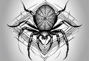 spider 3d tattoo idea