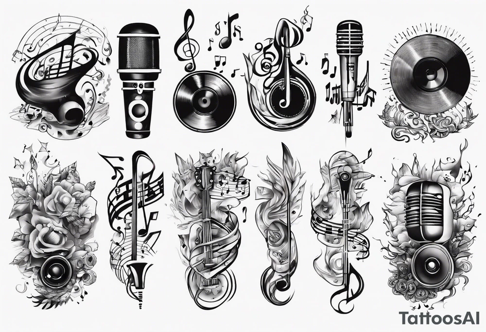 music sound tattoo idea