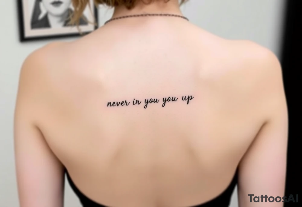 Rick Astley Never Gonna Give You Up tattoo idea
