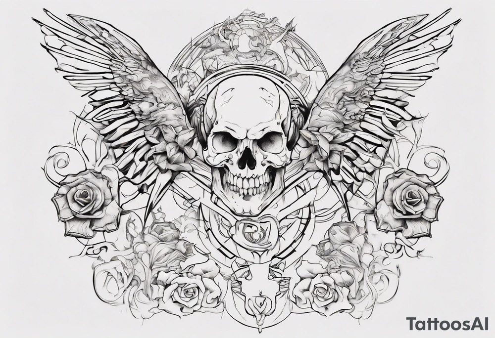 I want chest tattoo for men . Continuous Line Tattoo style .Tattoo may include some symbols from these themes : gemini , snake,compas,travel, born 1989, thailand, ukraine , listen,. Not include scull or devill tattoo idea