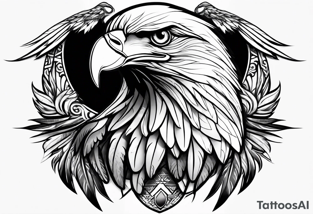 eagle full body fly tattoo idea