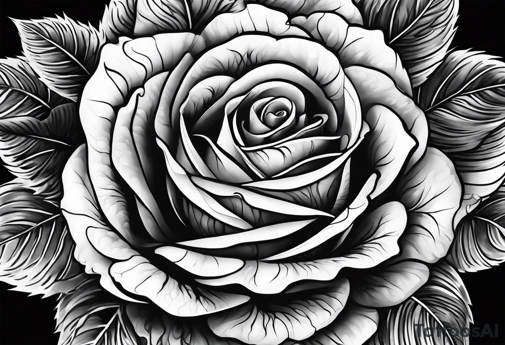 Smoke around rose tattoo idea