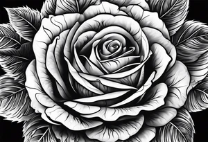 Smoke around rose tattoo idea