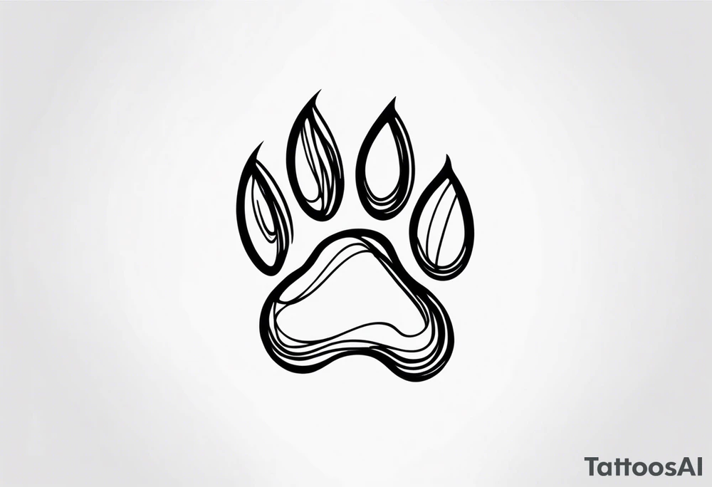 Paw Print tattoo idea