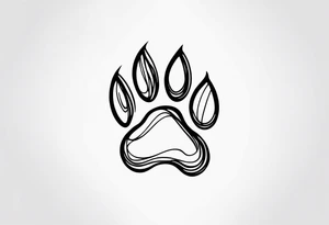 Paw Print tattoo idea