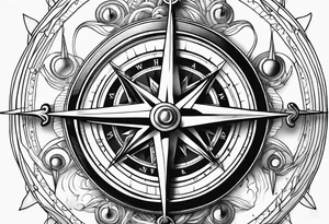 Nautical compass tattoo idea
