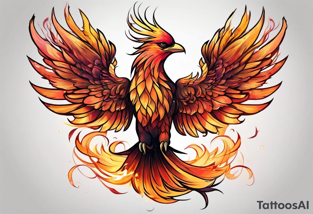 Rising Phoenix tattoo idea