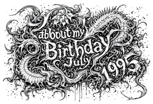 About my birthday july 1995 tattoo idea