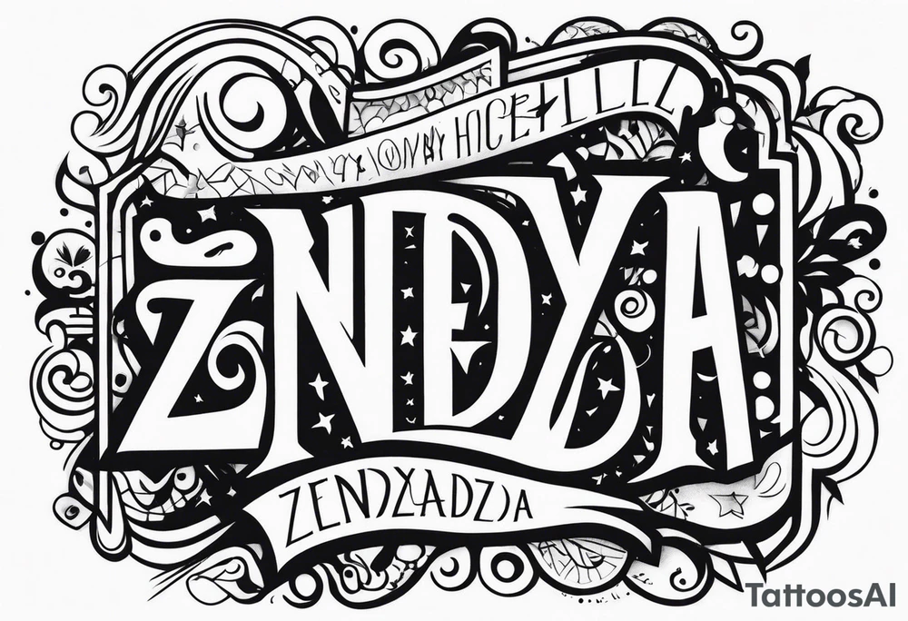 Spell Zendaya tattoo idea