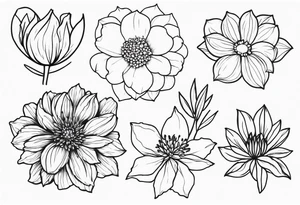 May november December February birth flower tattoo idea