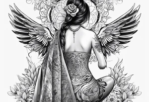 full body back tattoo rectangle tattoo idea