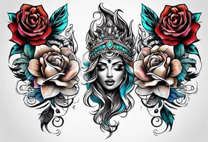 Full leg tattoo from hip to foot, temporary tattoo tattoo idea