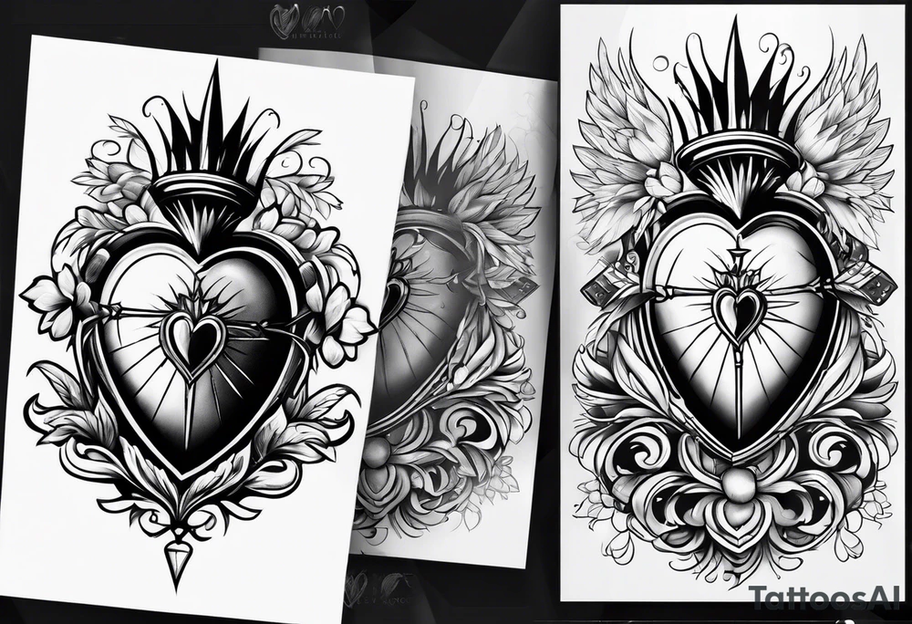 Sacred heart tattoo idea