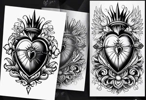 Sacred heart tattoo idea