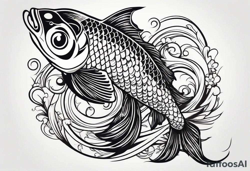 Koi fish tattoo idea