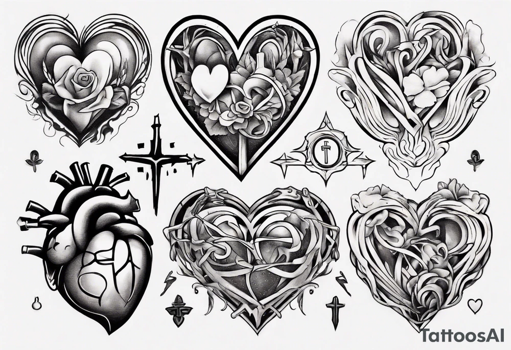 Christian Peterson inside a heart tattoo idea