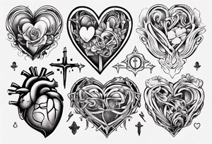 Christian Peterson inside a heart tattoo idea