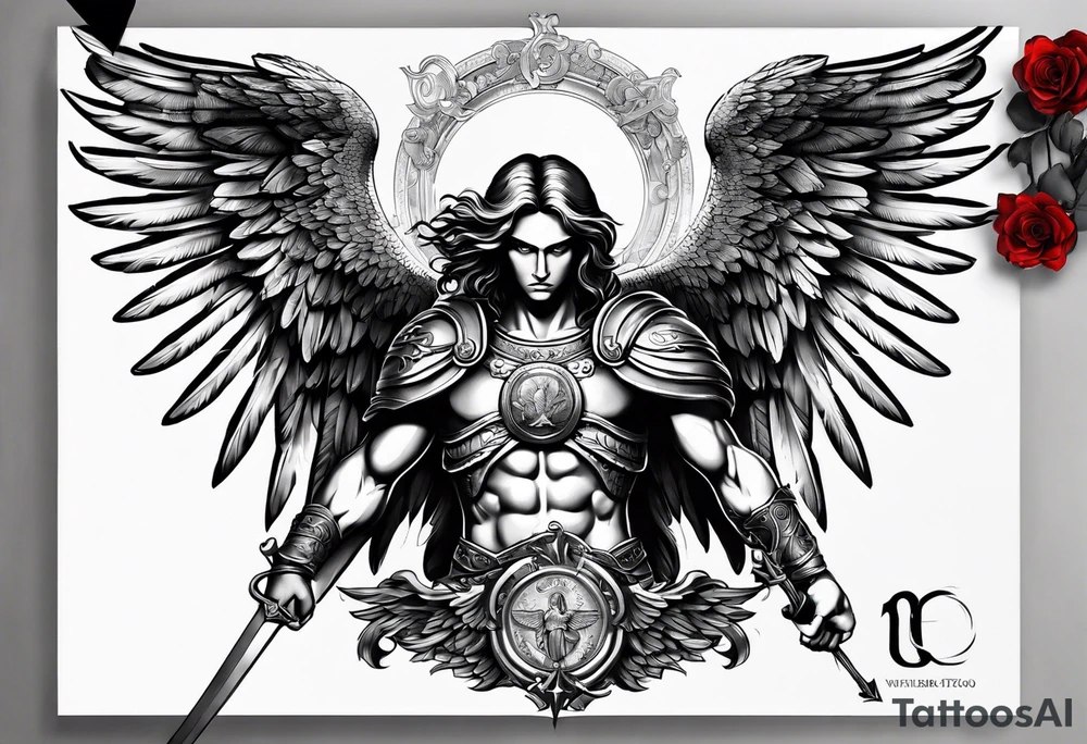 Archangel Saint Michael tattoo idea