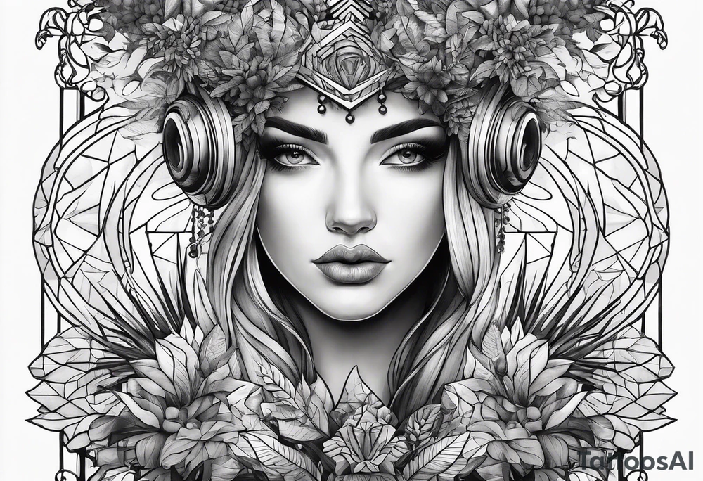 forest, lineswork tattoo idea