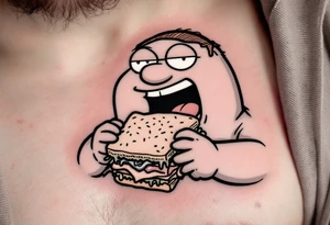 Peter Griffin eating a sandwich tattoo idea