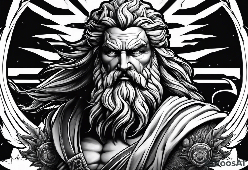 Zeus dominance Lightning strike tattoo idea