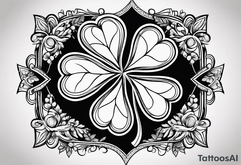 Four leaf clover tattoo idea