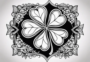 Four leaf clover tattoo idea