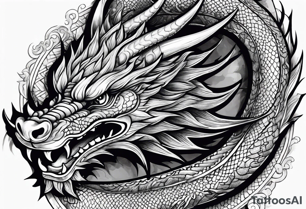 Animal Head: Chinese Dragon tattoo idea