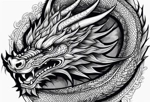Animal Head: Chinese Dragon tattoo idea