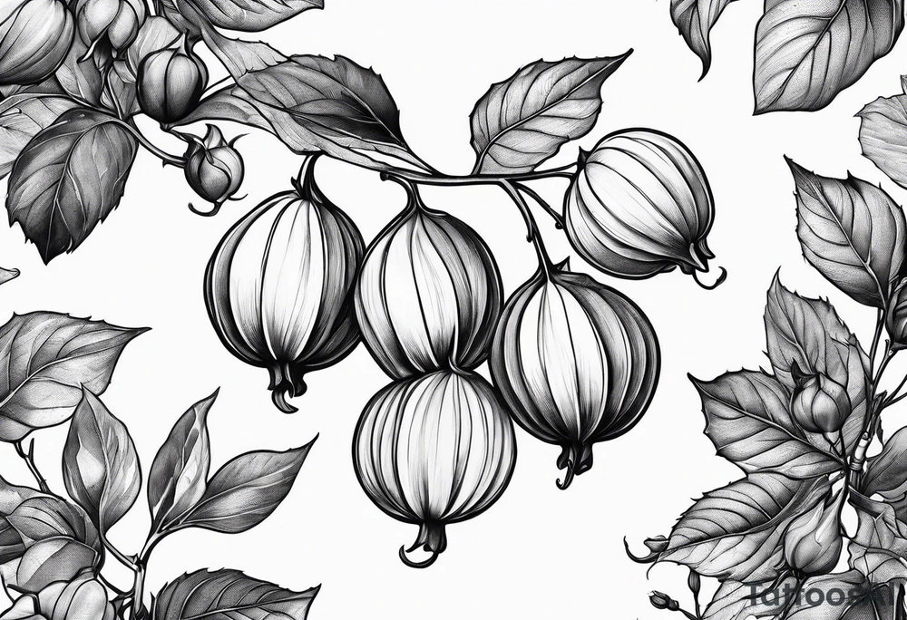 Physalis sur tout l'avant bras tattoo idea