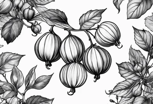 Physalis sur tout l'avant bras tattoo idea